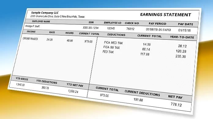 paycheck stubs build business credit